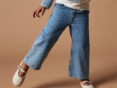 Name It jeans light blue denim with cherry embroidery